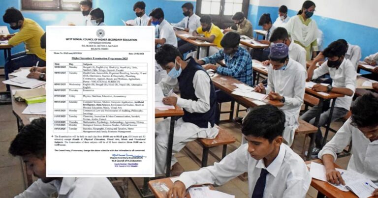 Routine of Higher Secondary examination, 2025 (২০২৫ সালের উচ্চমাধ্যমিক পরীক্ষার রুটিন)