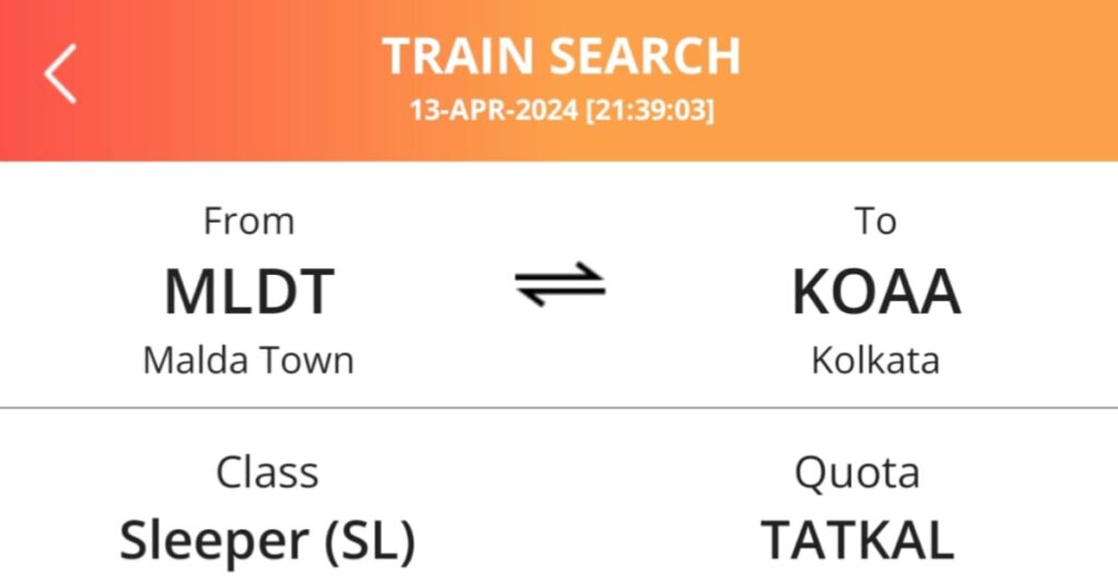 Tatkal Train Ticket Booking Time