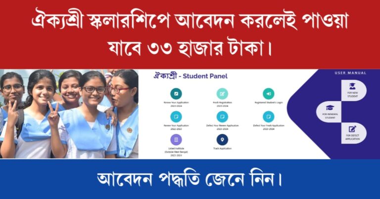 Aikyashree Scholarship (ঐক্যশ্রী স্কলারশিপ)